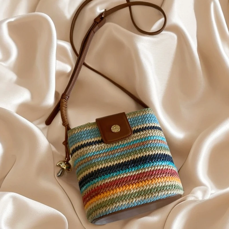 南风Chio2nd 水桶包包女夏季编织包2025新款单肩斜挎包