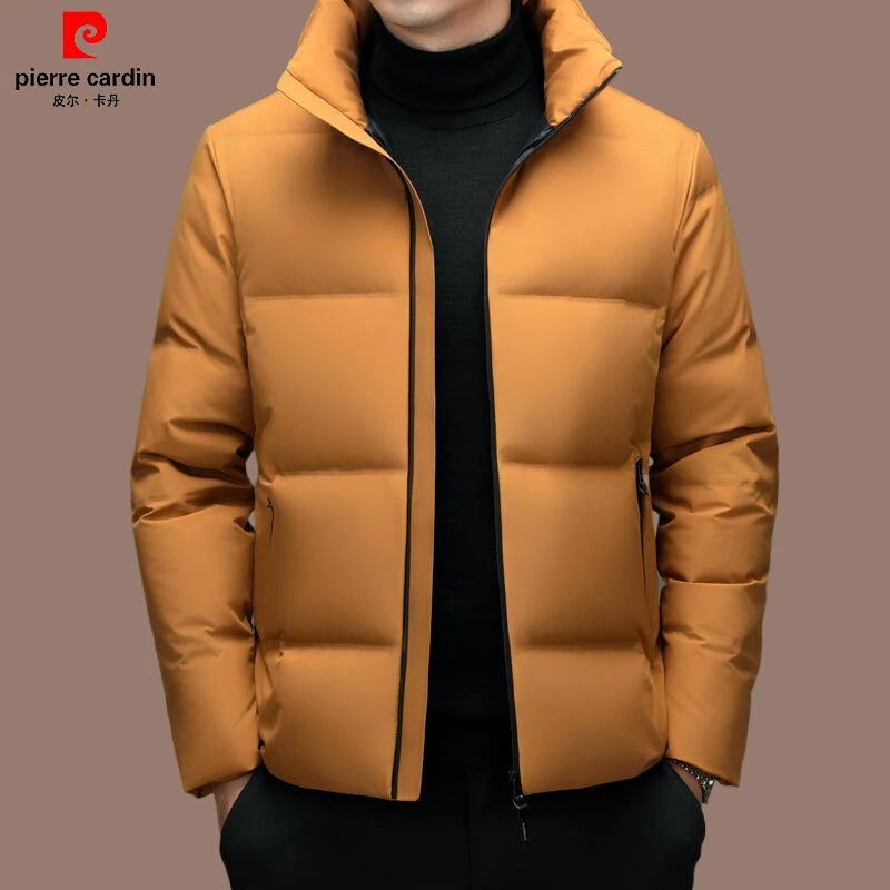 皮尔卡丹2025高档男士新款羽绒服外套立领秋冬男中青年保暖白鸭绒