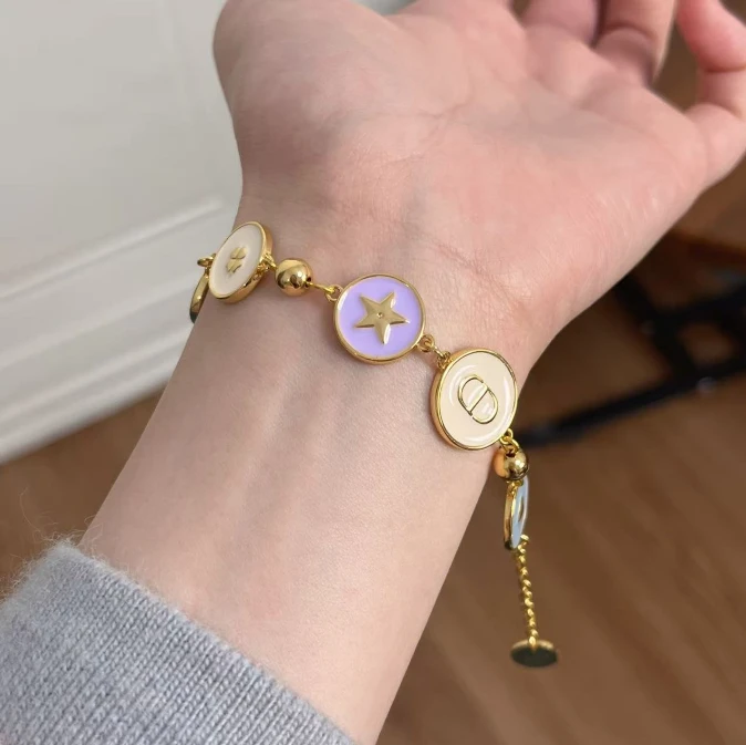 铜合金仿珍珠手链 CC9323  高定系列 抽拉手链 13+3CM