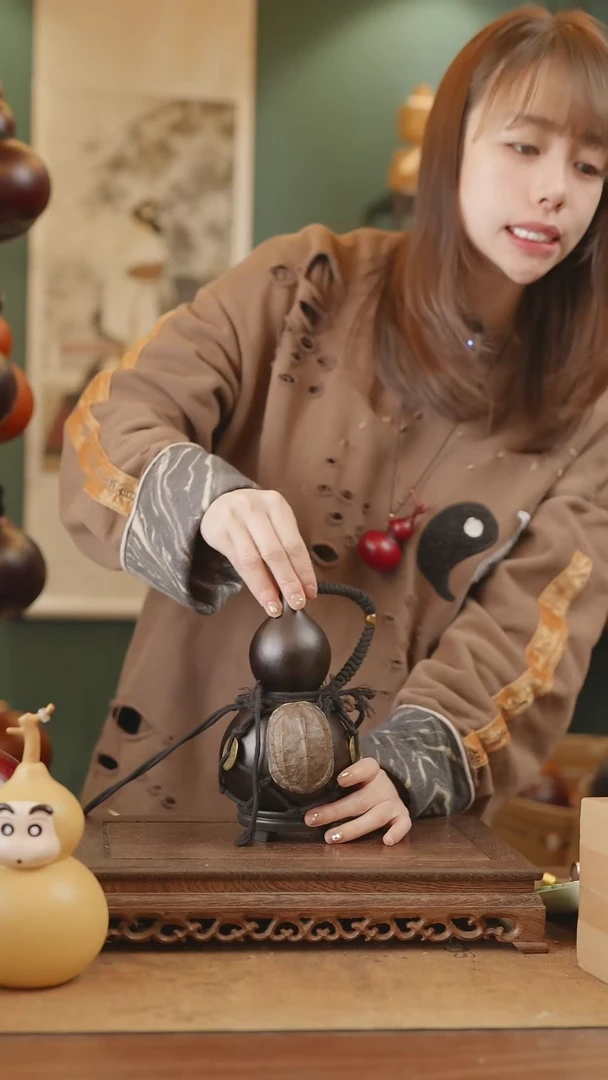 【闪购商品】146号精品天然大漆工艺防渗内胆酒葫芦~
