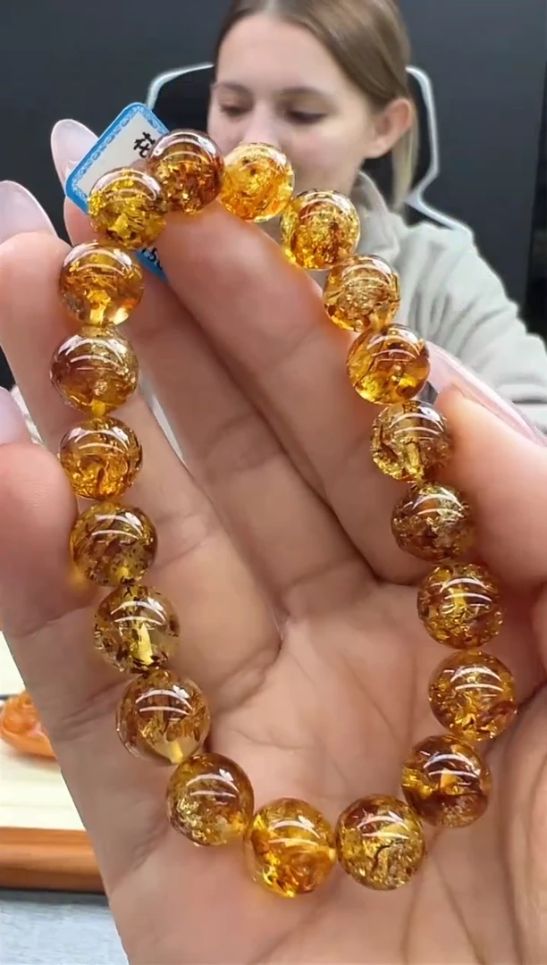 【闪购商品】琥珀手串未镶嵌794秒拍号