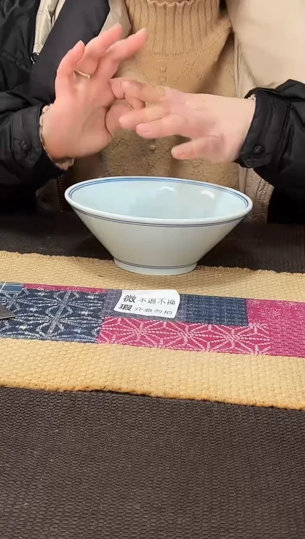 【闪购商品】碗微瑕双线7寸斗笠碗