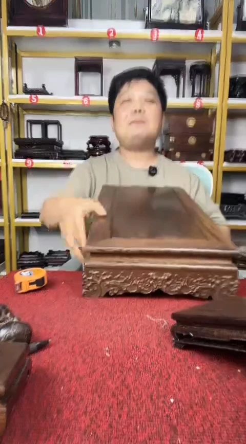 木鸡翅木50*25*11CM长方底座