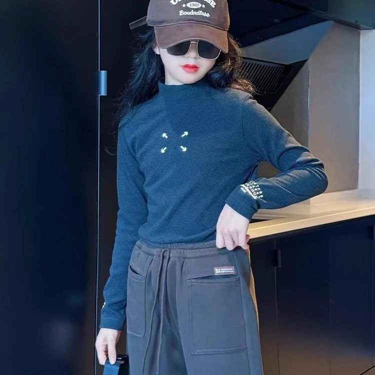 姐弟款半高领打底衫12171