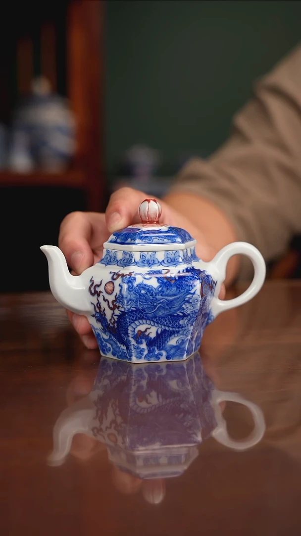自成堂柴窑青花釉里红