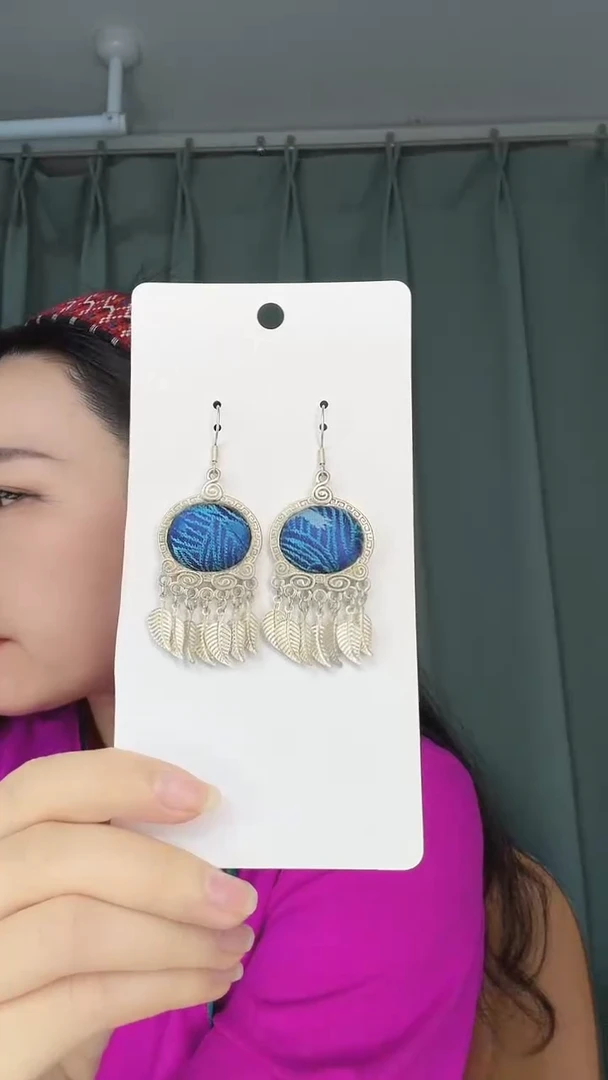 纯铜锆石合金耳环