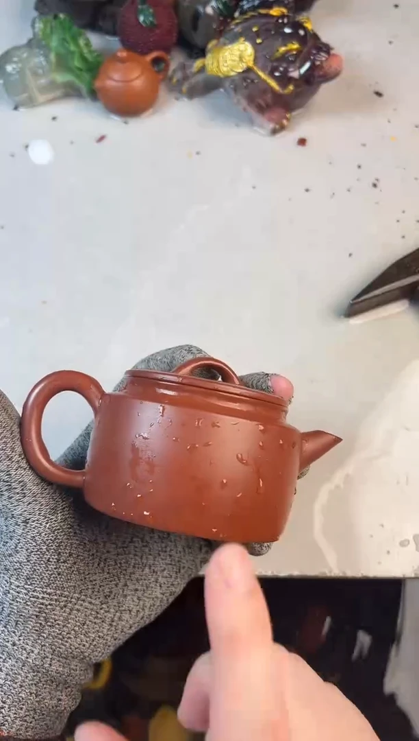 福利朱泥汉瓦壶+壶绳