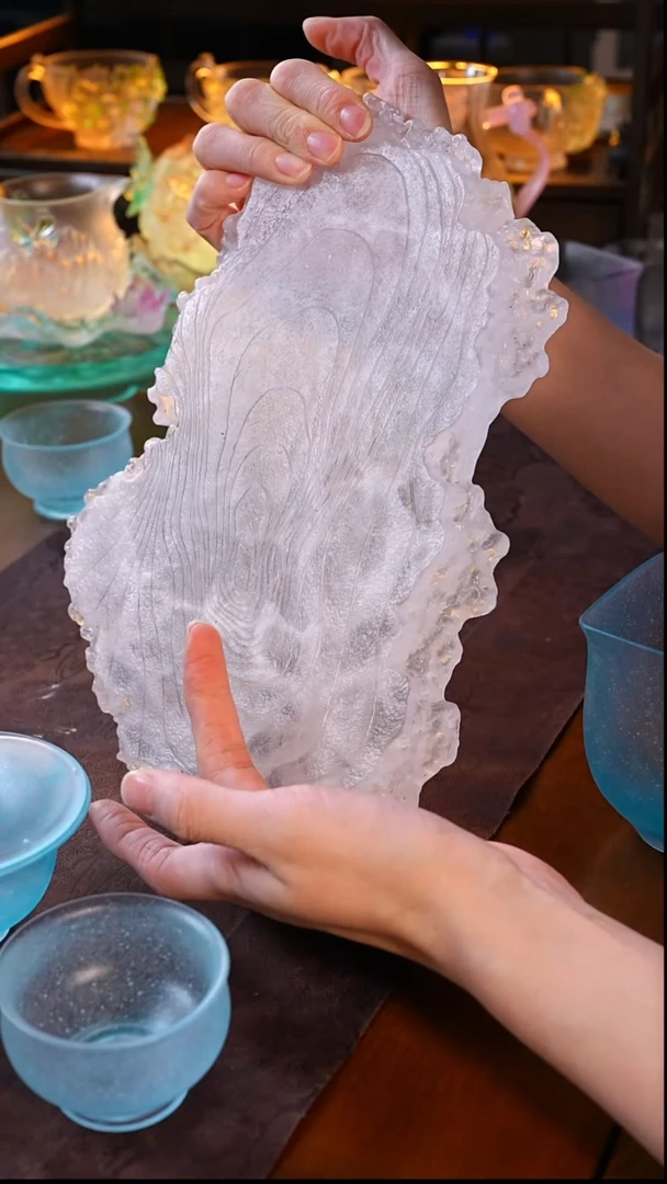 手工艺品琉璃萍**逢树魂壶承1只