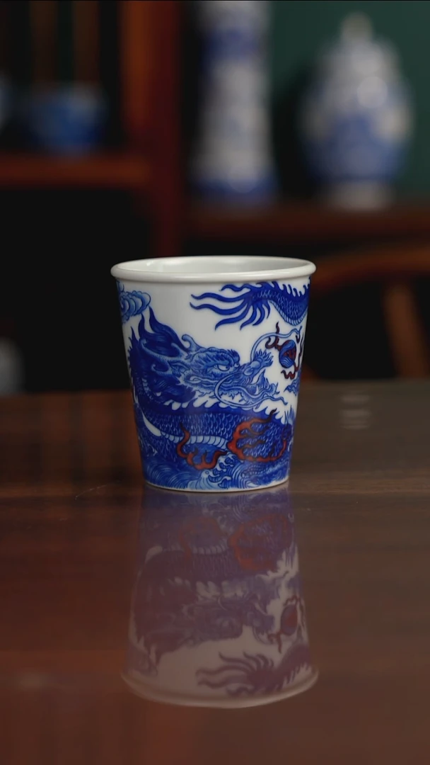 自成堂柴窑青花釉里红