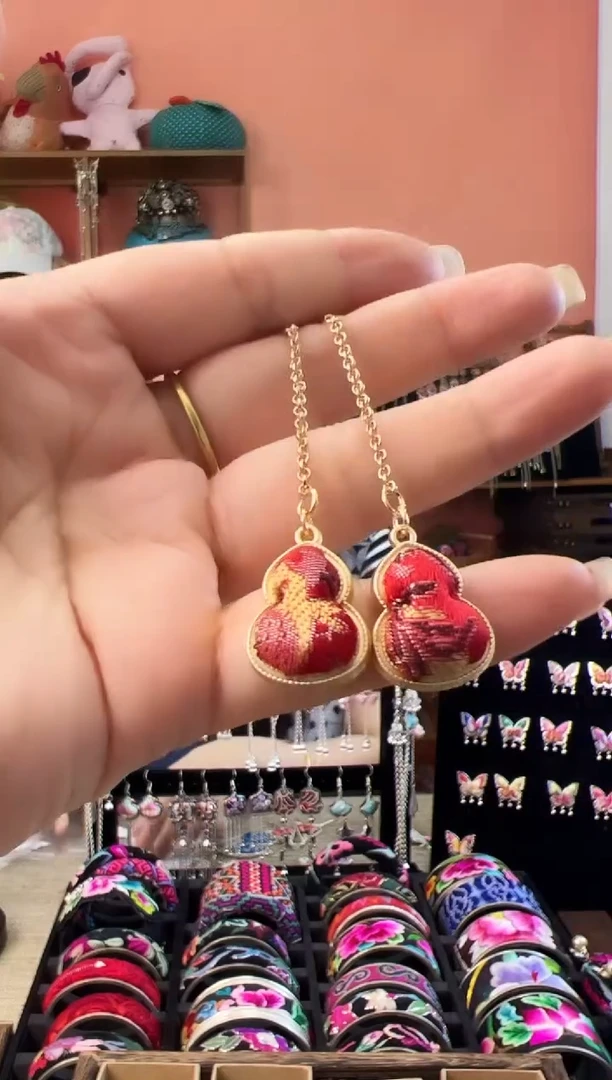 织绣艺枝独绣老绣饰品26