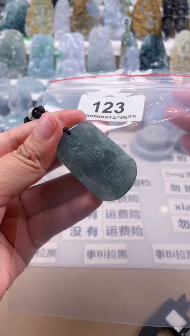 【闪购商品】翡翠颈饰未镶嵌天然缅甸A货翡翠123