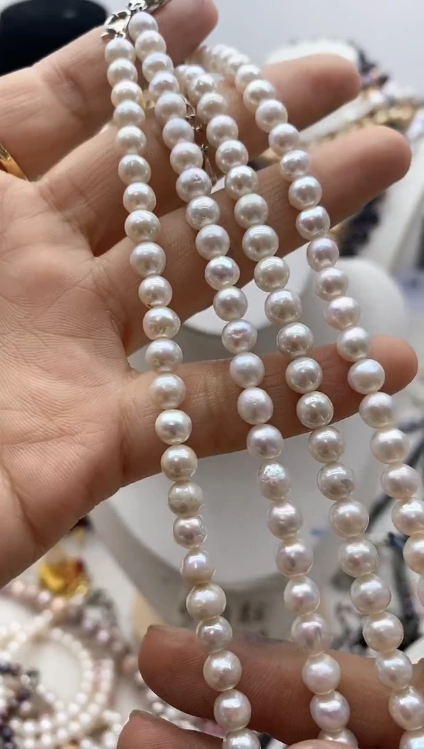 【闪购商品】淡水珍珠颈饰钛钢164