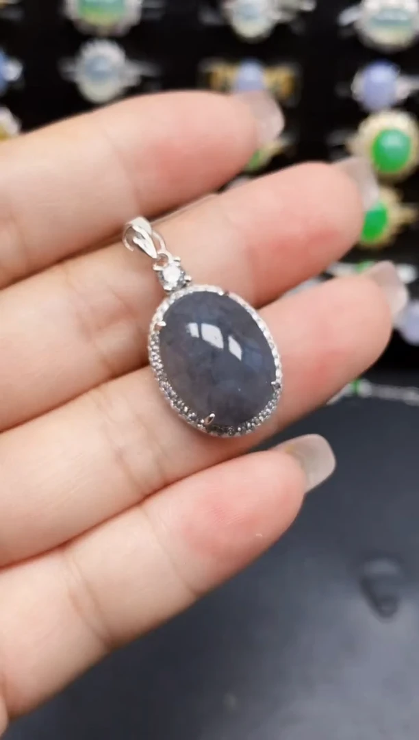 银S925镶嵌戒指翡翠8227