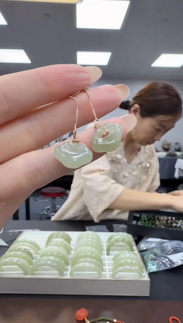 未镶嵌和田玉耳饰多样性发其一z