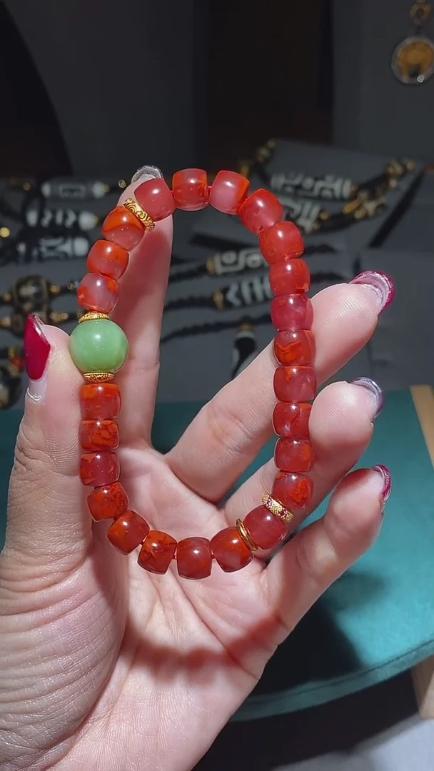 【闪购商品】南红玛瑙手串未镶嵌Y61903南红碧玉手串