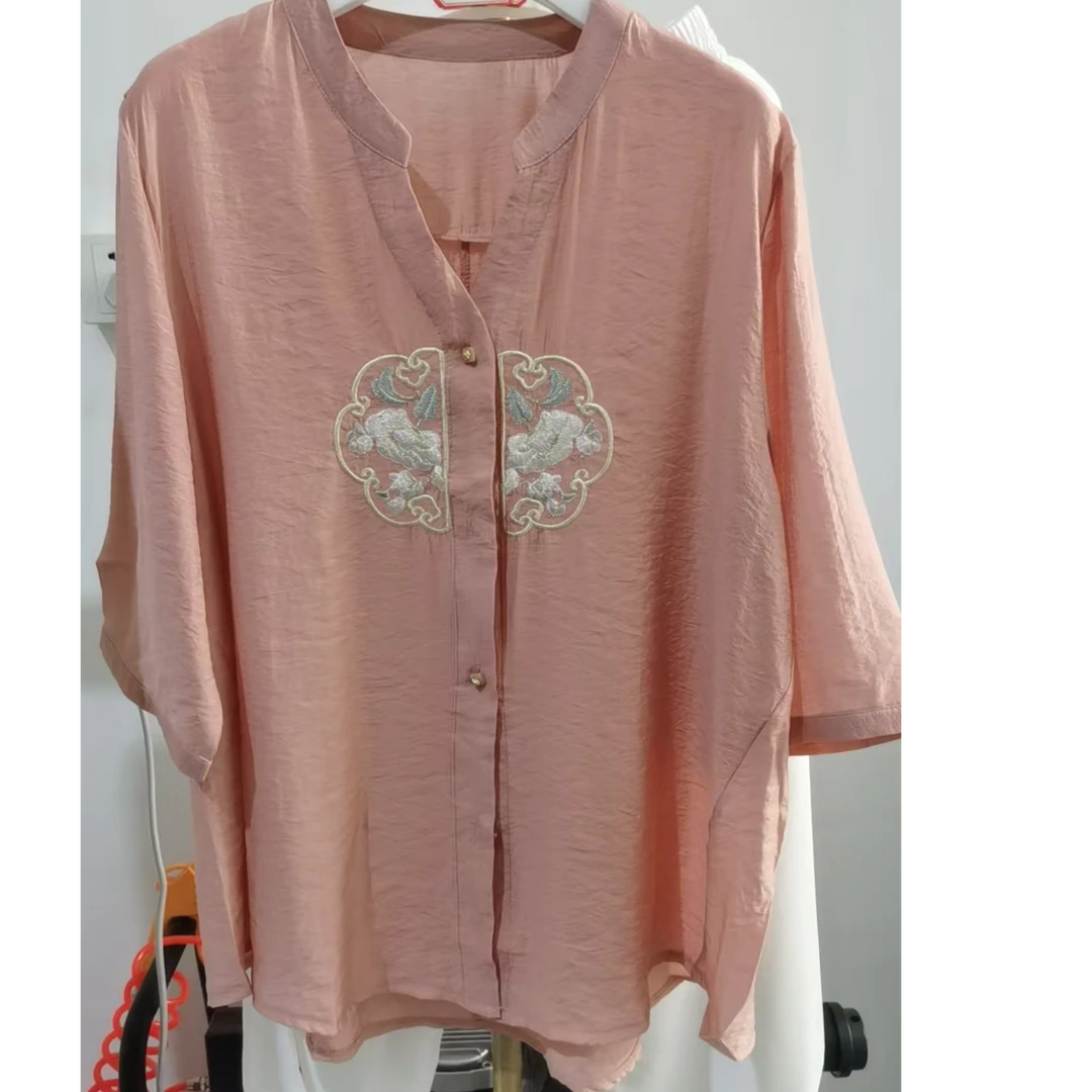 671妈妈装春夏小衫2025新款中老年女装七分袖夏季洋气贵夫人