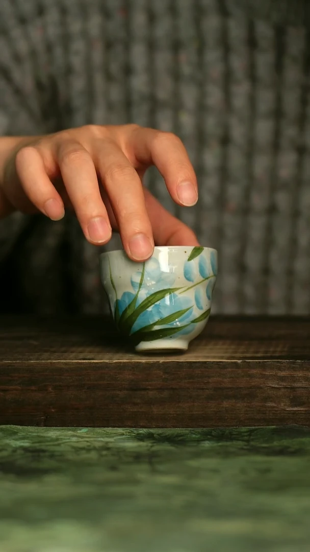 陶瓷青诗集手工手绘瓷器