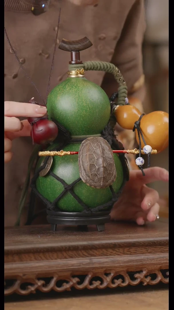 【闪购商品】185号精品天然大漆工艺防渗内胆酒葫芦~