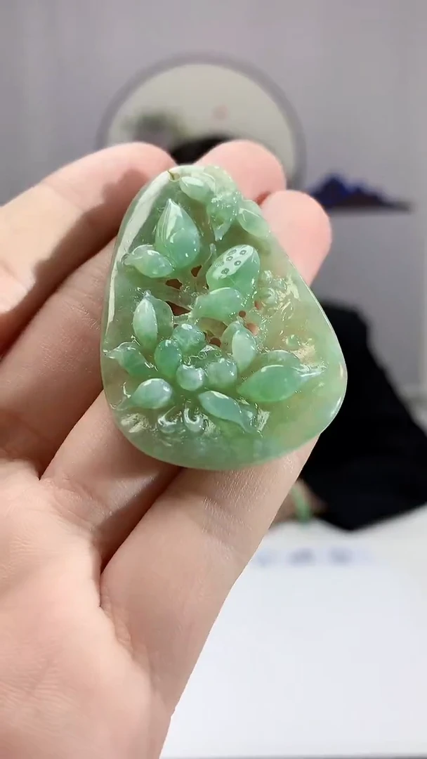 【闪购商品】定制翡翠未镶嵌4852bb-毛货挂件10