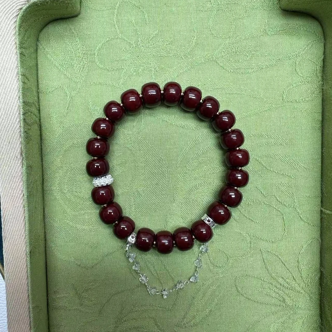 【沐言严选】DIY黑牛血姑娘10老型手链A521