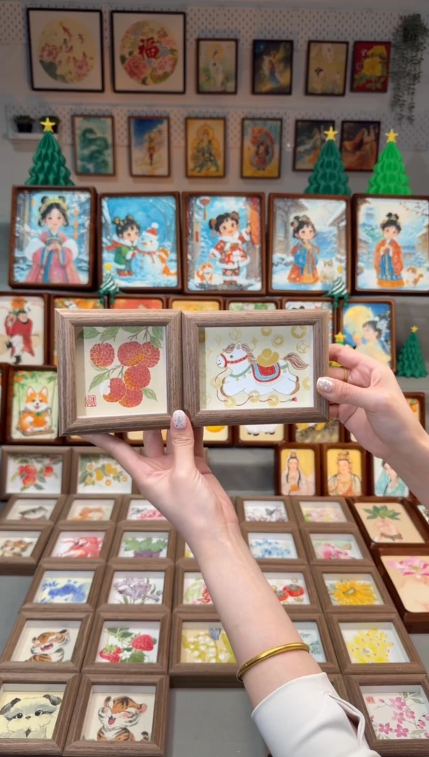 国画马上有财 小荔枝 一组11