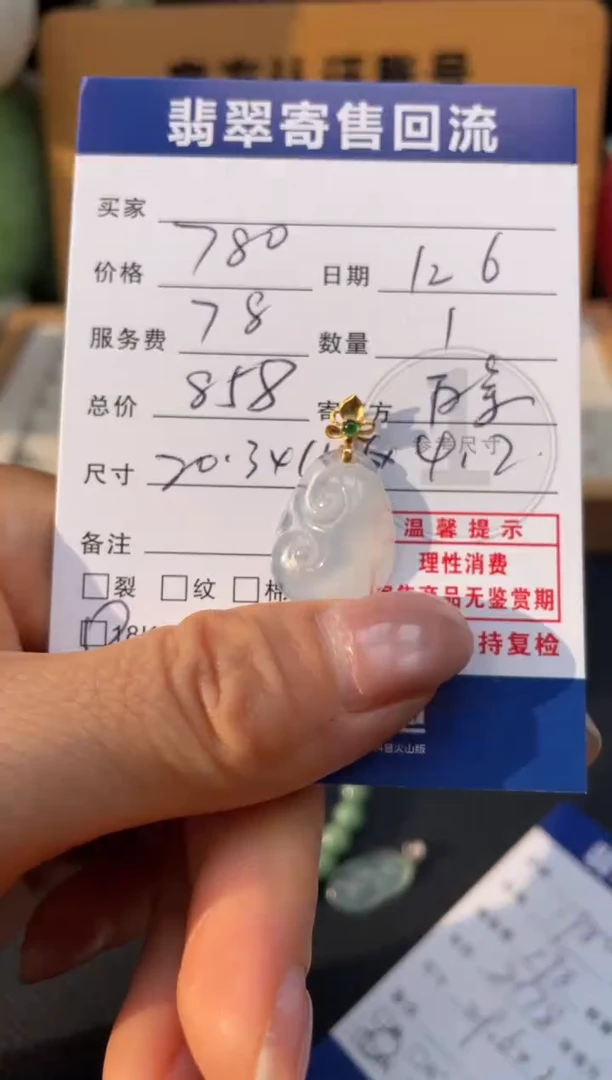 颈饰18K金镶嵌翡翠10151496