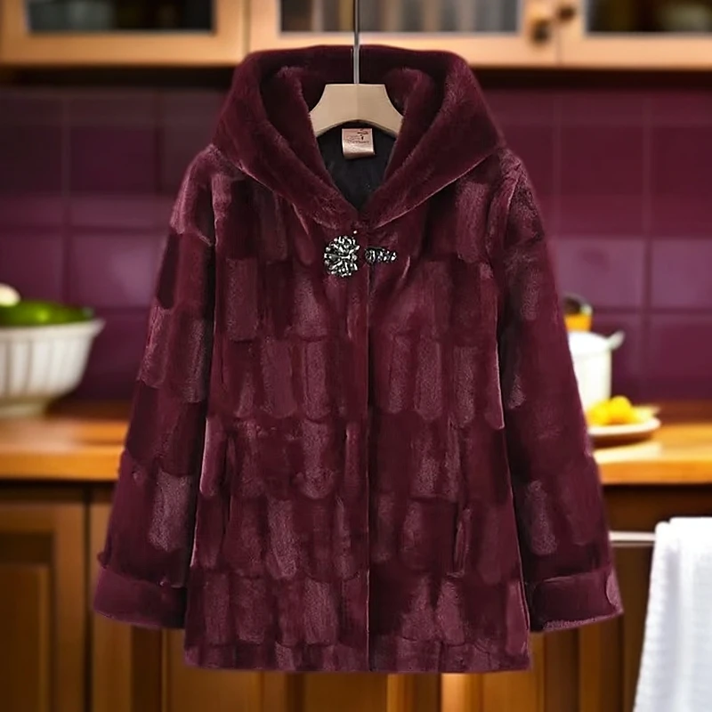 7869中老年人冬装奶奶装洋气高贵妈妈厚外套大衣老人衣服5楼西