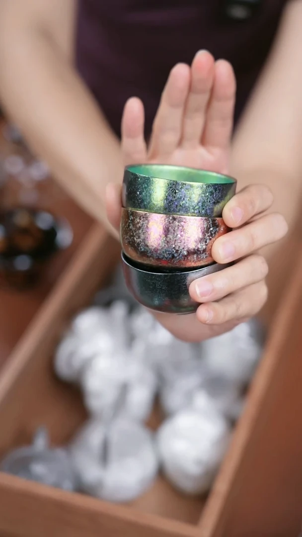 钛辉哥粉丝福利 马卡龙客杯 粉绿蓝