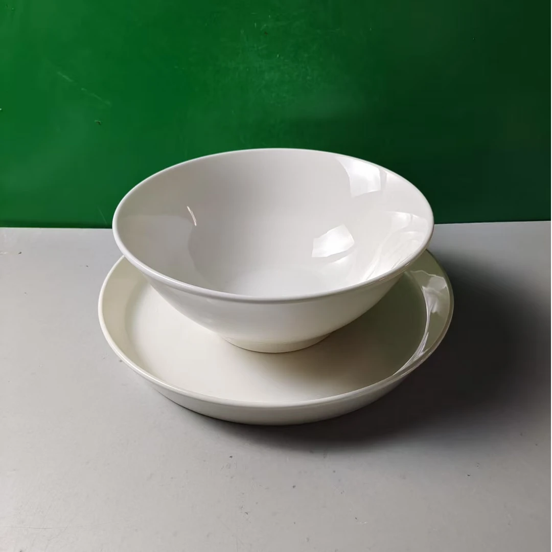 6018（汤碗口径20 高8.5 圆盘口径25 高3）陶瓷一碗一盘B500