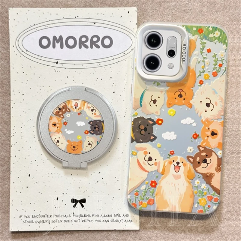 围圈小狗适用opporeno14pro手机壳高颜值颜控OPPOreno13超火12女