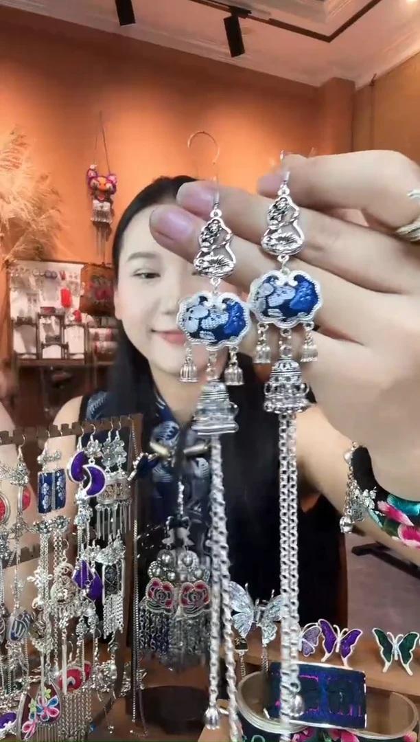 刺绣纯手工民族风耳环