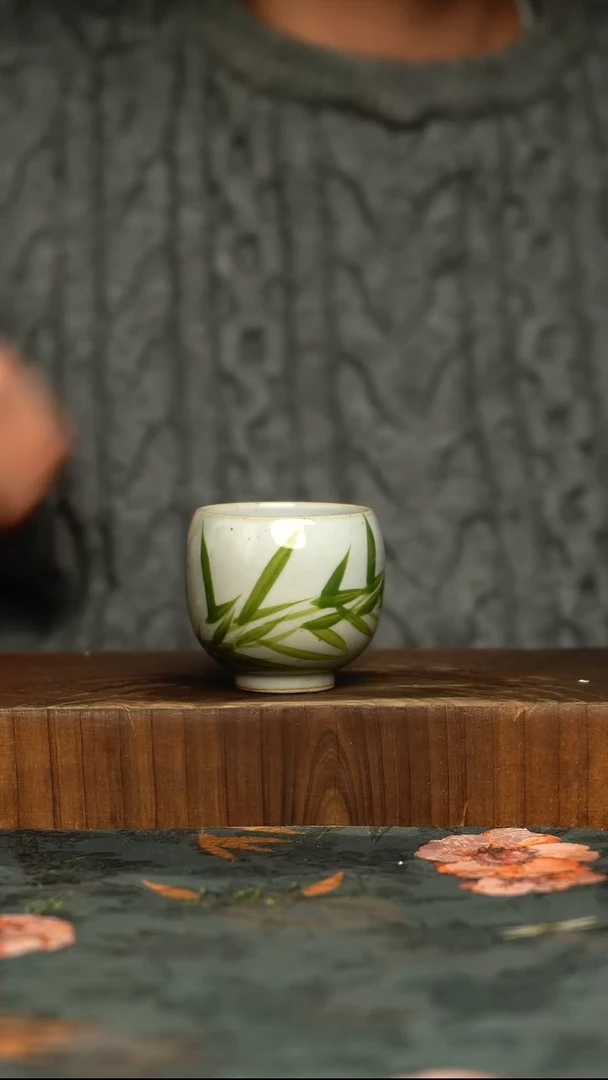 杯釉下彩手工手绘同款陶器