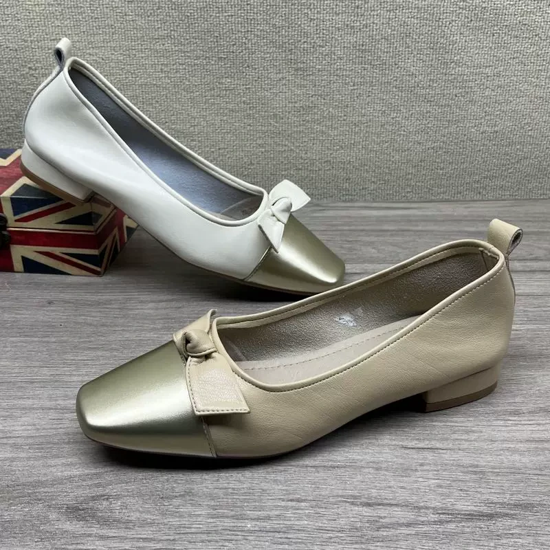 【老彭同学】蝴蝶结浅口软底单鞋98-1