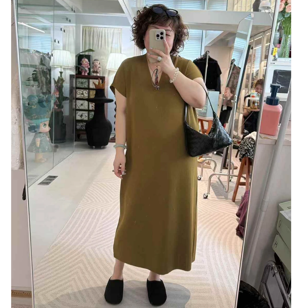 MEET  夏季定制版高品质深V针织连衣裙