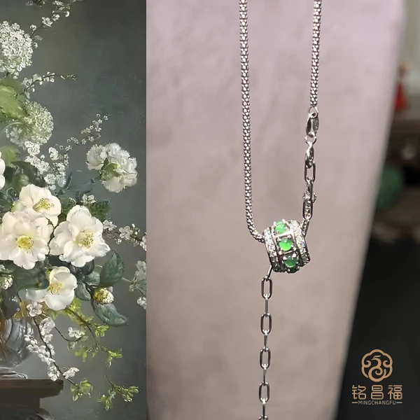 铭昌福【流云】纯天然缅A翡翠时来运转吊坠不含链（13*10）