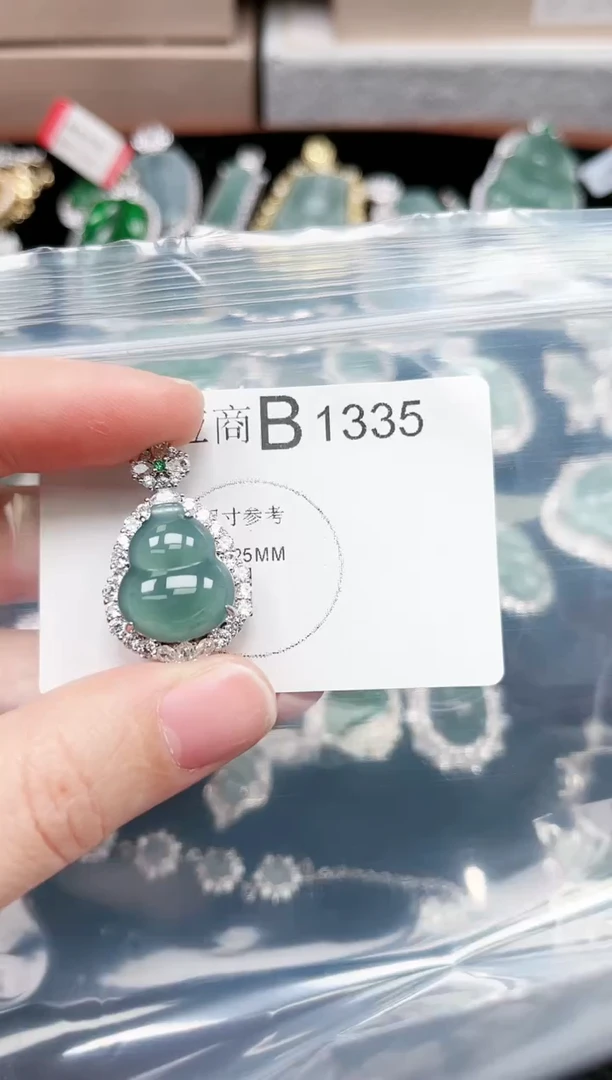 【闪购商品】翡翠颈饰未镶嵌1335赠皮绳