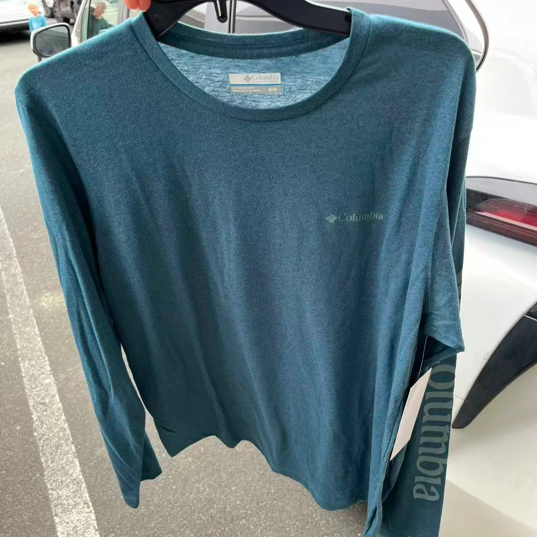 Columbia/哥伦比亚2031091414男士吸湿排汗圆领长袖T恤M码