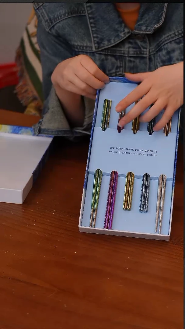 陶159-纯钛筷子5双装