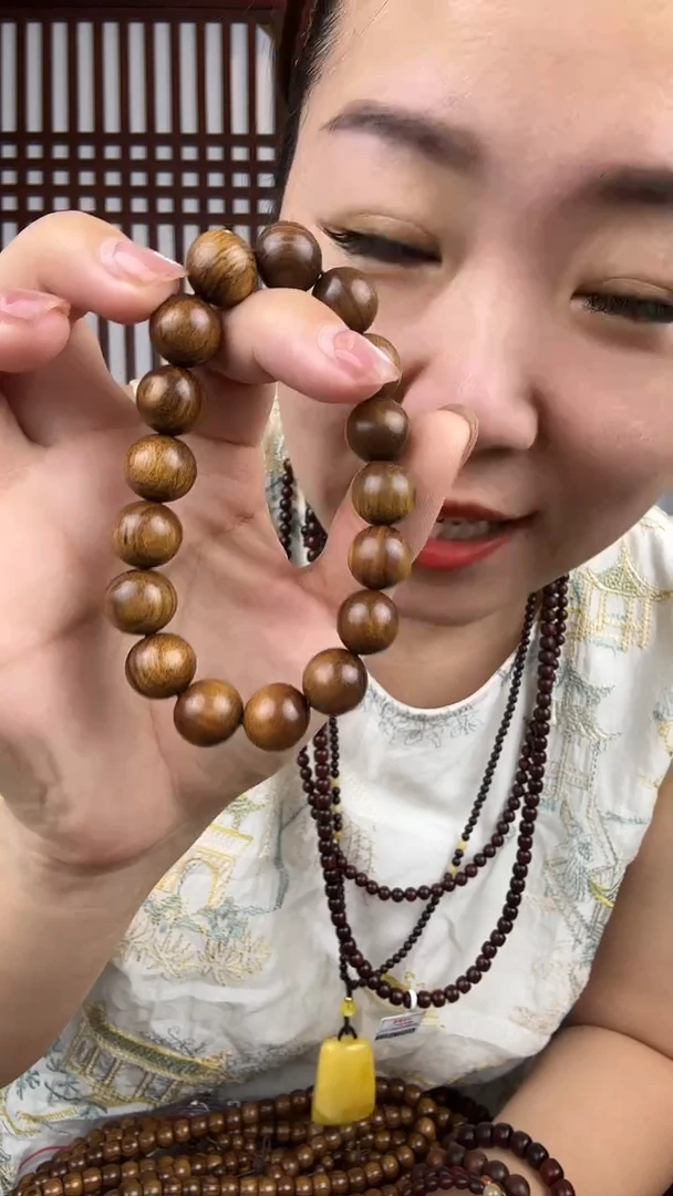 木非洲檀香花梨木卡1.2单圈手串