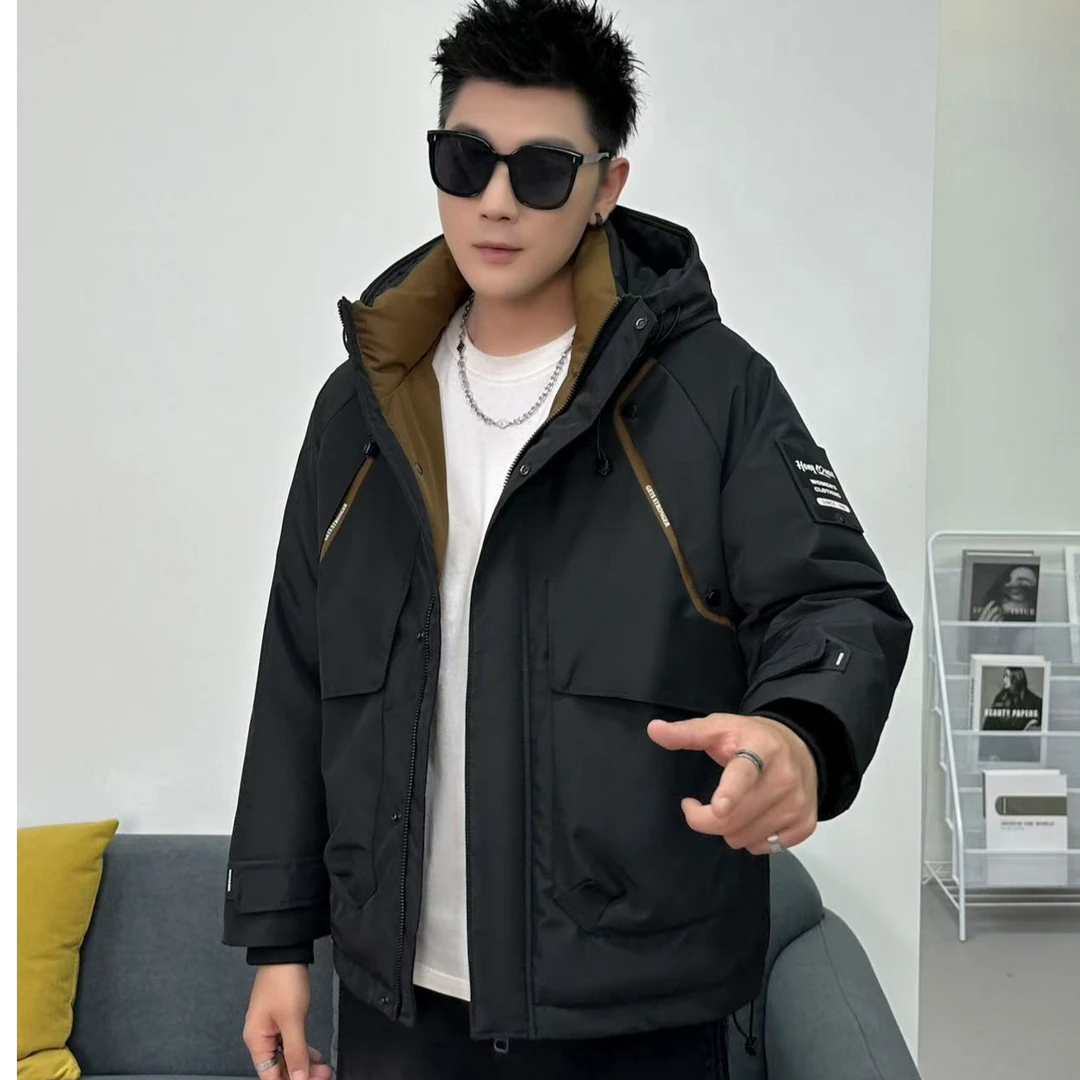 YF18潮流立领男冬季新款加厚外套保暖防寒男装休闲防风百搭上衣