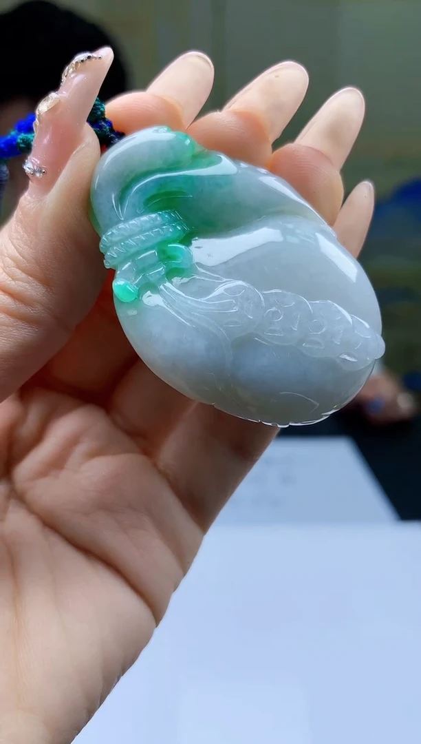 【闪购商品】定制翡翠未镶嵌5028ty-毛货挂件64