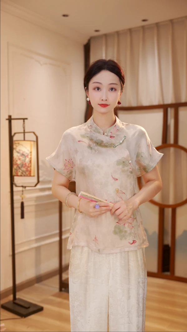 爱莲说｜新中式国风时尚百搭重磅上衣小衫-5341小文