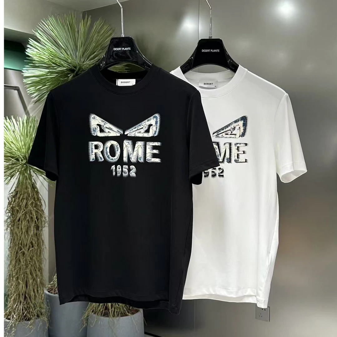 男士t恤简约舒适休闲通勤百搭活力印花圆领