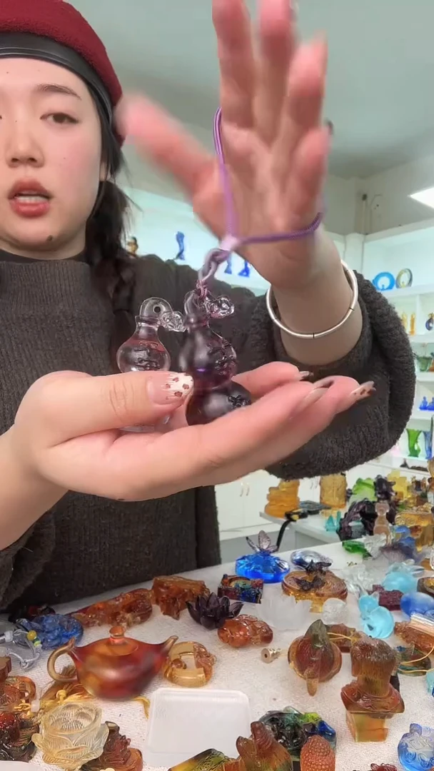 手工艺品琉璃平安葫芦2个