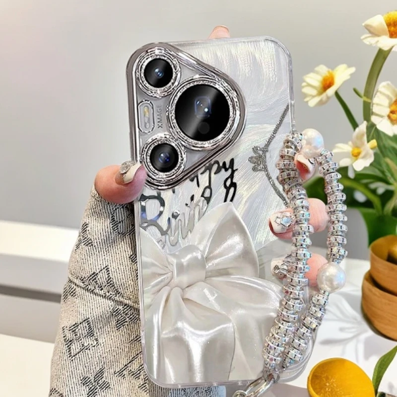 羽纱蝴蝶结华为pura70pro手机壳全包镜头防摔高级女款pura70外壳