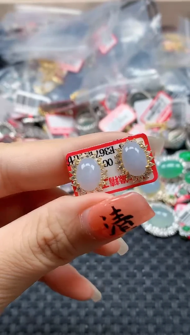 银S925镶嵌戒指翡翠天然A货缅甸翡翠