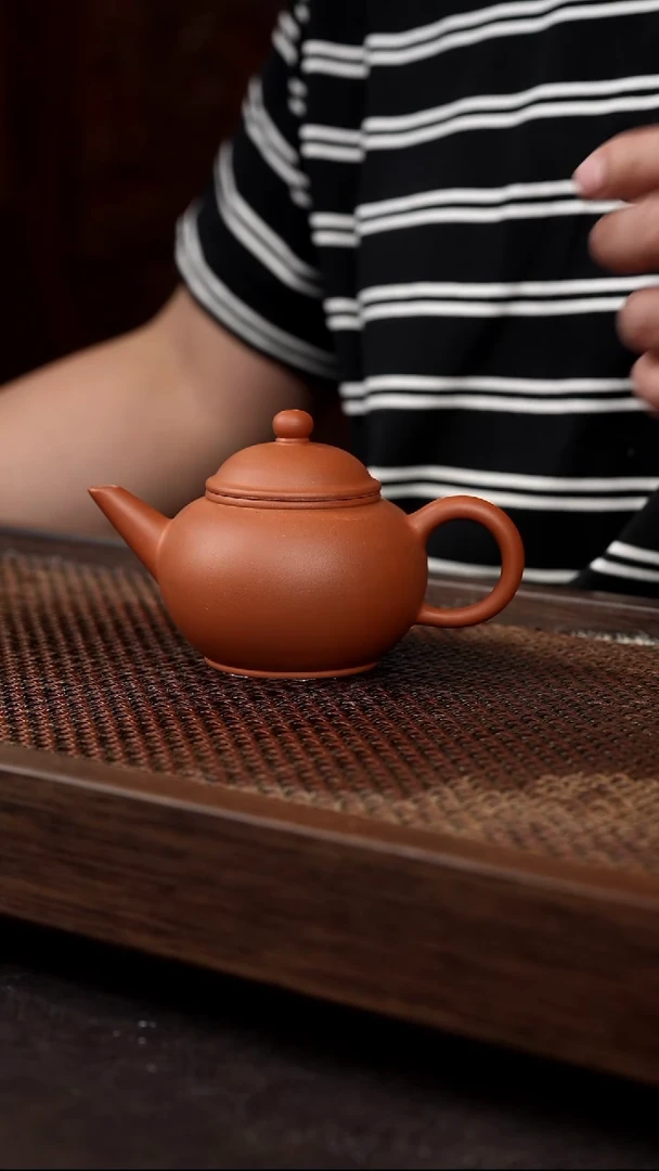 茶壶紫砂红泥标准水平