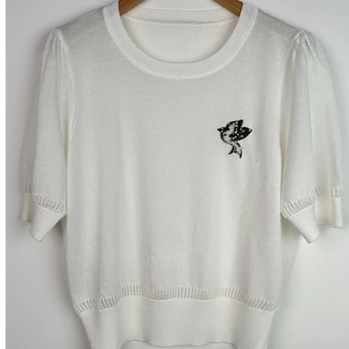 【籽言专属】百搭甜美圆领毛衣74032