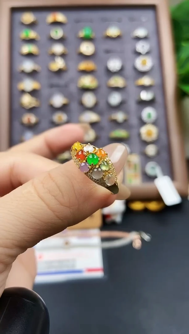 银S925镶嵌戒指翡翠02
