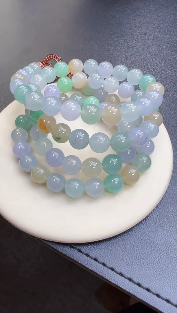 颈饰未镶嵌翡翠8mm+珠链